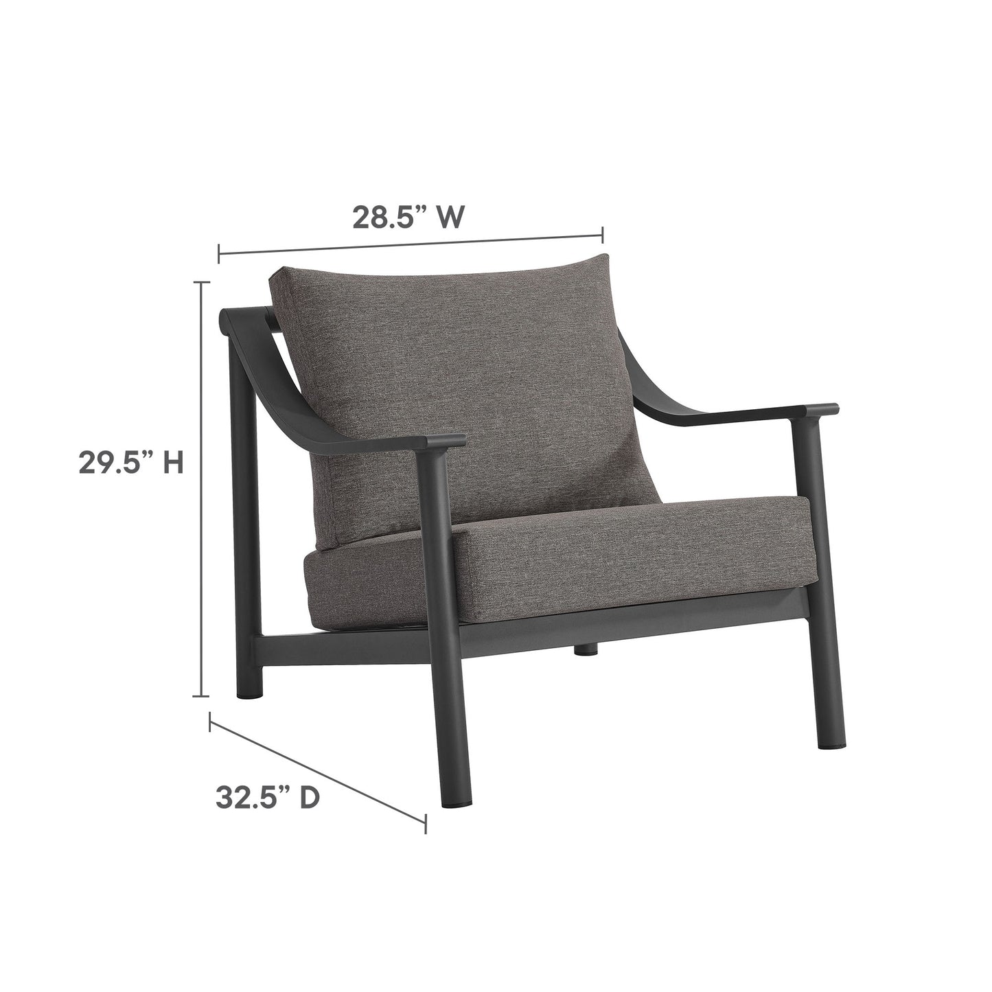 Terrace 4-Piece Outdoor Patio Aluminum Furniture Set by Furniture For America