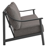 Umber Outdoor Patio Aluminum Sofa in Carbon Graphite