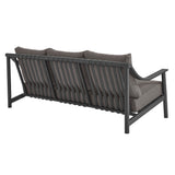 Umber Outdoor Patio Aluminum Sofa in Carbon Graphite