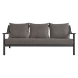 Umber Outdoor Patio Aluminum Sofa in Carbon Graphite