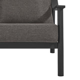 Umber Outdoor Patio Aluminum Sofa in Carbon Graphite