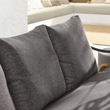 Umber Outdoor Patio Aluminum Sofa in Carbon Graphite