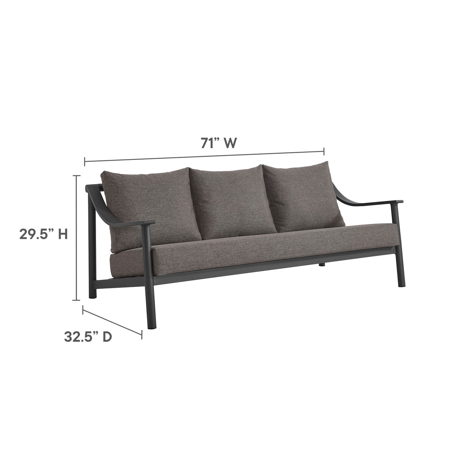Terrace 4-Piece Outdoor Patio Aluminum Furniture Set by Furniture For America