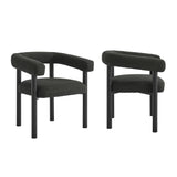 Atelier 5-Piece Round Outdoor Patio Aluminum Dining Table and Chairs Set in Charcoal Graphite