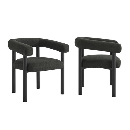 Nautica 5-Piece Round Outdoor Patio Aluminum Dining Table and Chairs Set in Charcoal Graphite