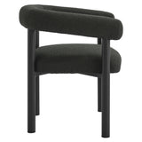 Atelier Outdoor Patio Aluminum Dining Armchairs Set of 2 in Charcoal Graphite