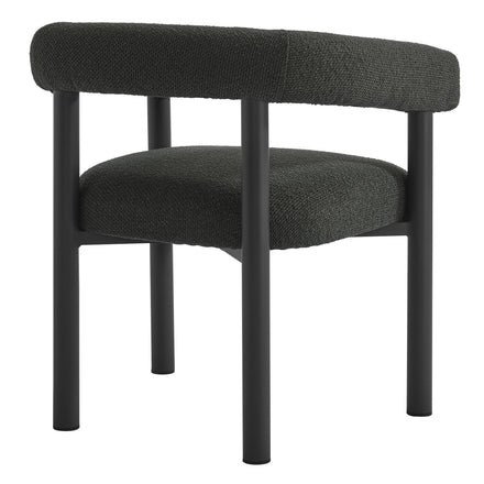 Nautica 5-Piece Round Outdoor Patio Aluminum Dining Table and Chairs Set in Charcoal Graphite