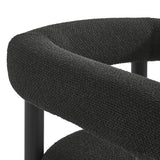 Atelier Outdoor Patio Aluminum Dining Armchairs Set of 2 in Charcoal Graphite