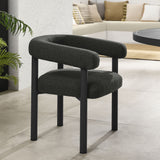 Atelier Outdoor Patio Aluminum Dining Armchairs Set of 2 in Charcoal Graphite