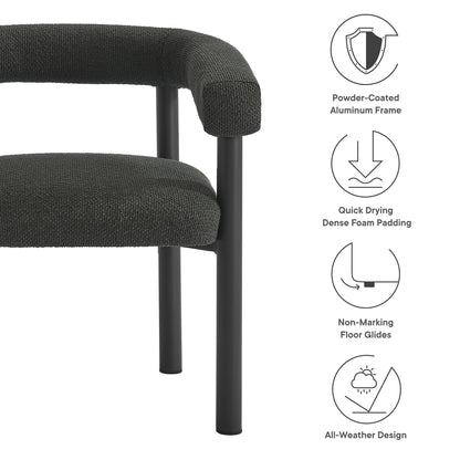 Nautica Outdoor Patio Aluminum Dining Armchairs Set of 2 by Furniture For America