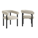 Atelier 5-Piece Round Outdoor Patio Aluminum Dining Table and Chairs Set in Ivory Graphite