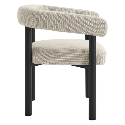 Nautica Outdoor Patio Aluminum Dining Armchairs Set of 2 in Ivory Graphite