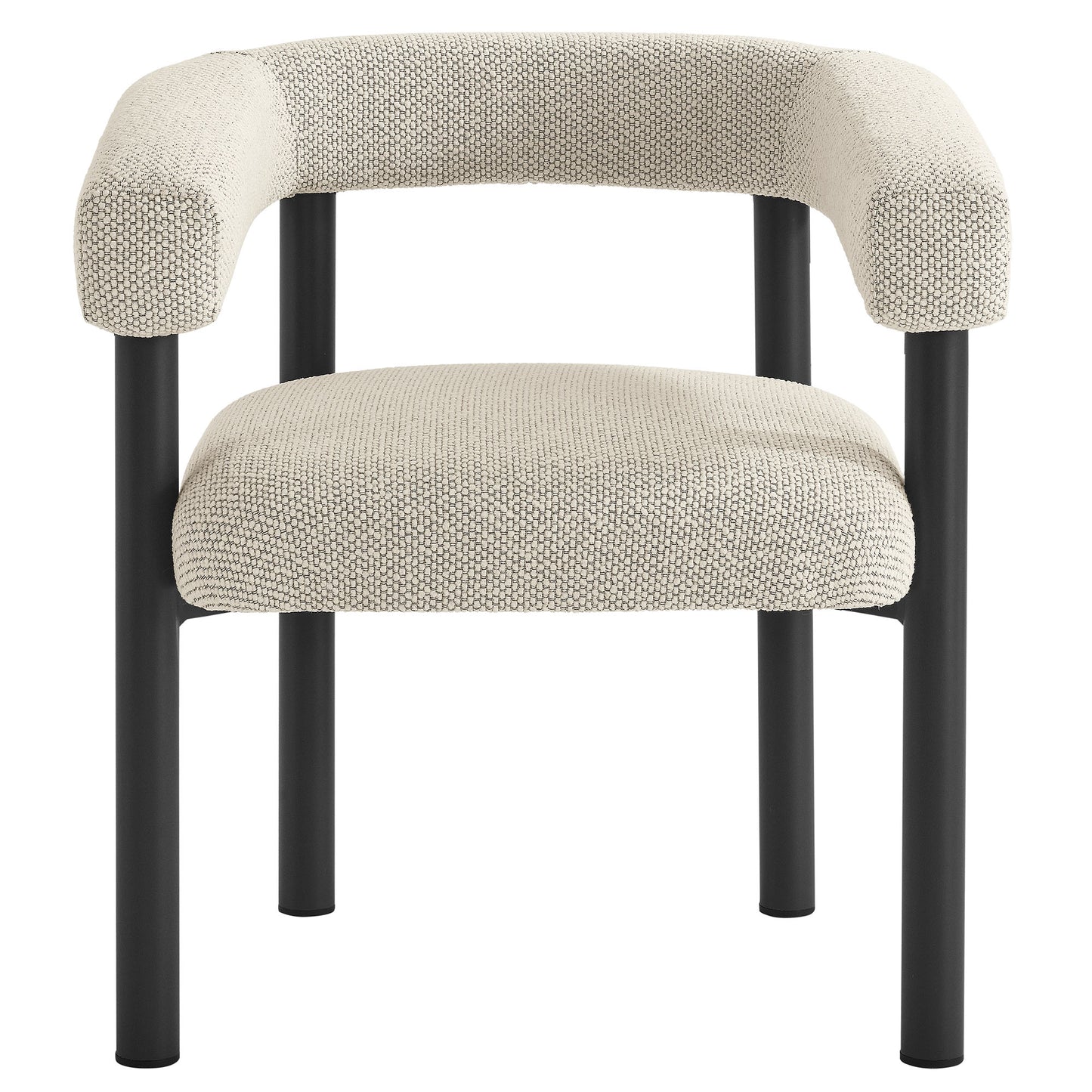 Atelier 7-Piece Rectangular Outdoor Patio Aluminum Dining Table and Chairs Set in Ivory Graphite