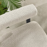 Atelier Outdoor Patio Aluminum Dining Armchairs Set of 2 in Ivory Graphite