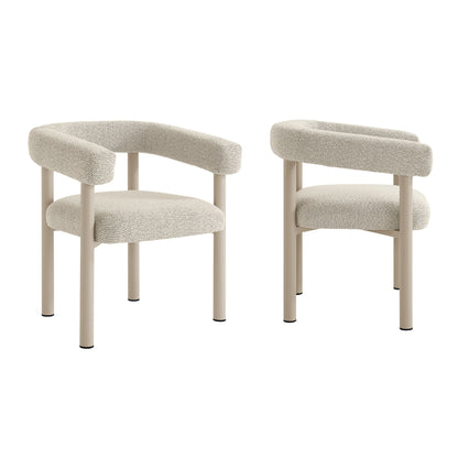 Nautica Outdoor Patio Aluminum Dining Armchairs Set of 2 by Furniture For America
