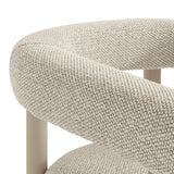 Atelier Outdoor Patio Aluminum Dining Armchairs Set of 2 in Ivory Taupe