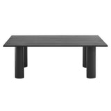 Atelier Outdoor Patio 87" Rectangular Aluminum Dining Table in Graphite