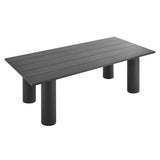 Atelier Outdoor Patio 87" Rectangular Aluminum Dining Table in Graphite