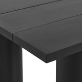 Atelier Outdoor Patio 87" Rectangular Aluminum Dining Table in Graphite
