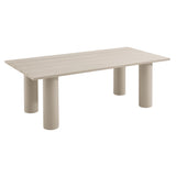 Atelier Outdoor Patio 87" Rectangular Aluminum Dining Table in Taupe