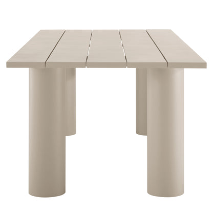 Nautica Outdoor Patio 87" Rectangular Aluminum Dining Table by Furniture For America