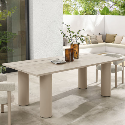 Nautica Outdoor Patio 87" Rectangular Aluminum Dining Table by Furniture For America