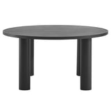 Atelier 5-Piece Round Outdoor Patio Aluminum Dining Table and Chairs Set in Charcoal Graphite