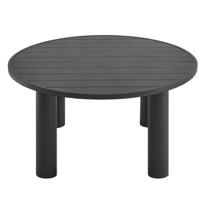Nautica 5-Piece Round Outdoor Patio Aluminum Dining Table and Chairs Set by Furniture For America