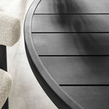 Atelier Outdoor Patio 60" Round Aluminum Dining Table in Graphite