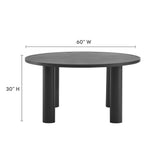 Atelier 5-Piece Round Outdoor Patio Aluminum Dining Table and Chairs Set in Charcoal Graphite