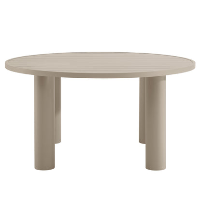Nautica 5-Piece Round Outdoor Patio Aluminum Dining Table and Chairs Set by Furniture For America