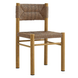 Loft 7-Piece Rectangular Outdoor Patio Rattan and Aluminum Dining Table and Chairs Set in Natural