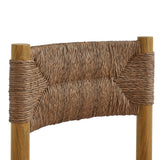 Loft Outdoor Patio Rattan and Aluminum Dining Side Chairs Set of 2 in Natural