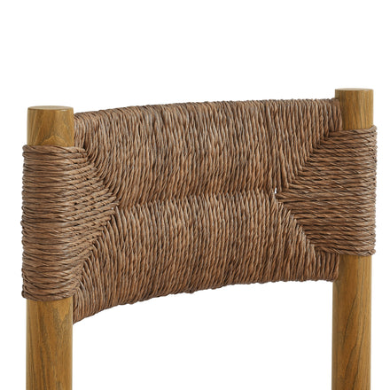 Parkland Outdoor Patio Rattan and Aluminum Dining Side Chairs Set of 2 in Natural