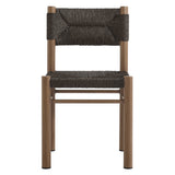 Loft 7-Piece Rectangular Outdoor Patio Rattan and Aluminum Dining Table and Chairs Set in Walnut