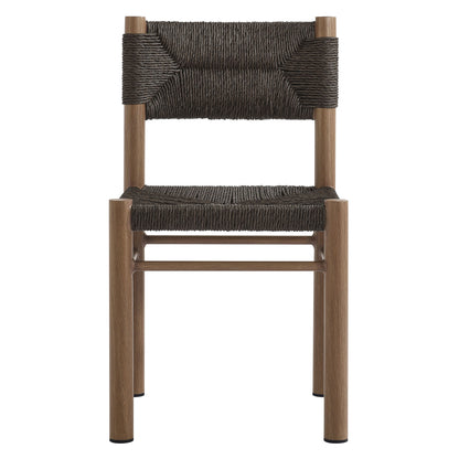 Parkland Outdoor Patio Rattan and Aluminum Dining Side Chairs Set of 2 by Furniture For America