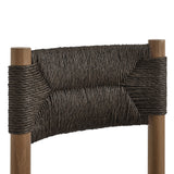 Loft Outdoor Patio Rattan and Aluminum Dining Side Chairs Set of 2 in Walnut