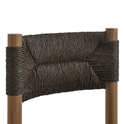 Parkland Outdoor Patio Rattan and Aluminum Dining Side Chairs Set of 2 by Furniture For America