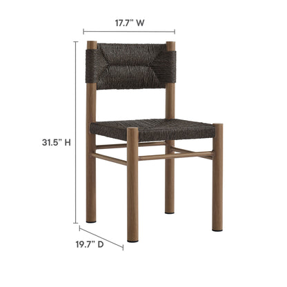 Parkland 7-Piece Rectangular Outdoor Patio Rattan and Aluminum Dining Table and Chairs Set by Furniture For America