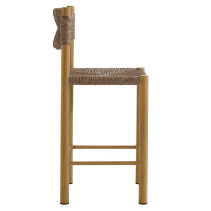 Parkland Outdoor Patio Rattan and Aluminum Counter Stools Set of 2 by Furniture For America