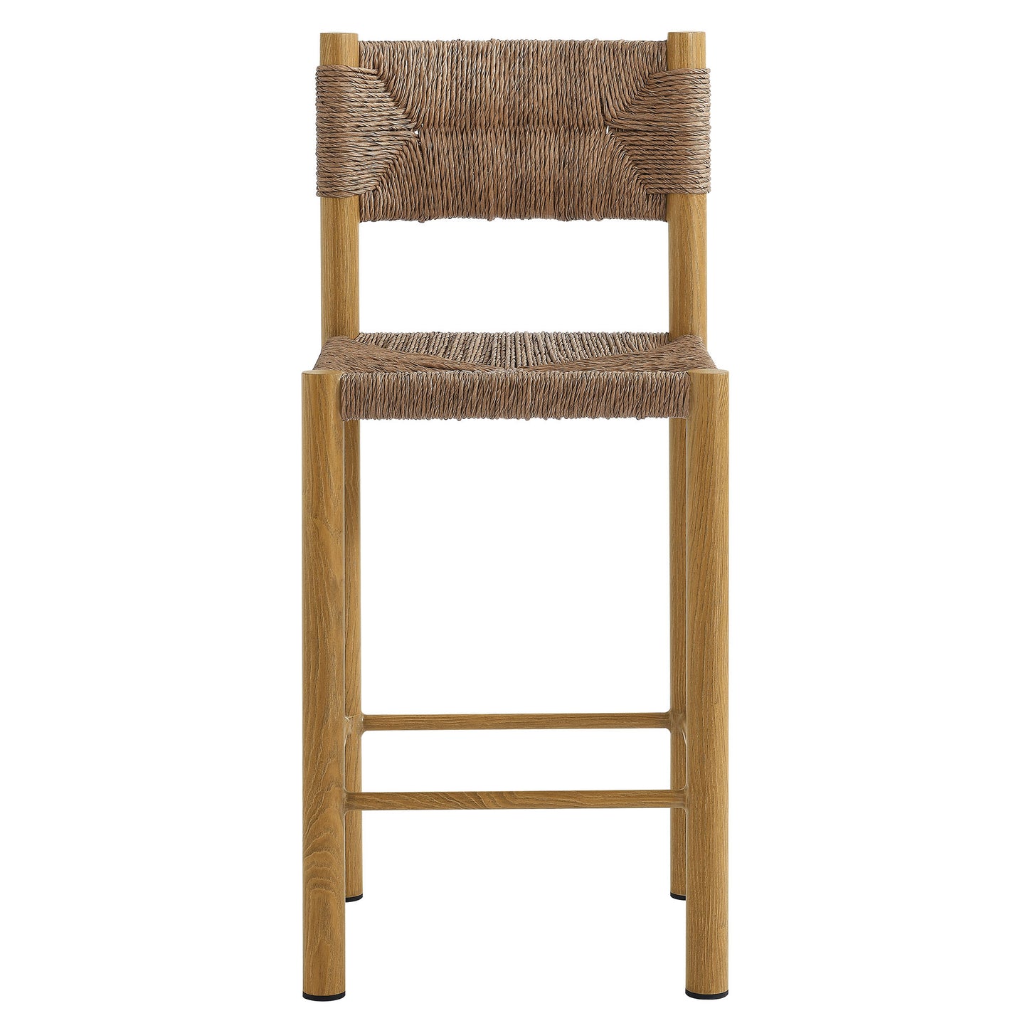 Parkland Outdoor Patio Rattan and Aluminum Counter Stools Set of 2 by Furniture For America