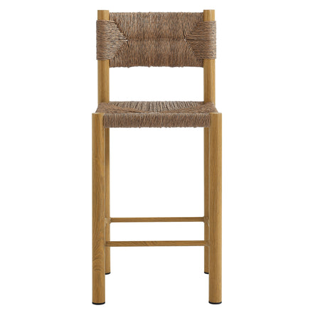 Parkland Outdoor Patio Rattan and Aluminum Counter Stools Set of 2 in Natural