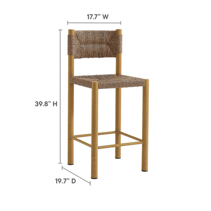 Parkland Outdoor Patio Rattan and Aluminum Counter Stools Set of 2 by Furniture For America