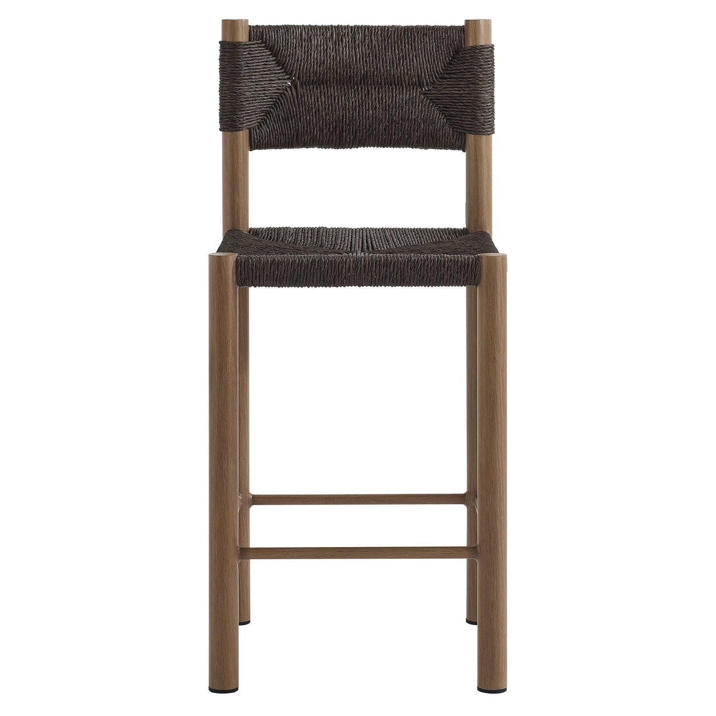 Parkland Outdoor Patio Rattan and Aluminum Counter Stools Set of 2 by Furniture For America