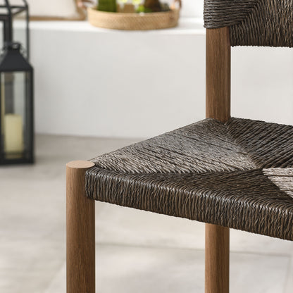 Parkland Outdoor Patio Rattan and Aluminum Counter Stools Set of 2 by Furniture For America