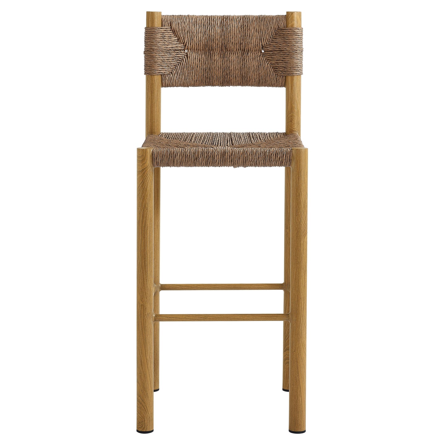 Parkland Outdoor Patio Rattan and Aluminum Bar Stools Set of 2 by Furniture For America