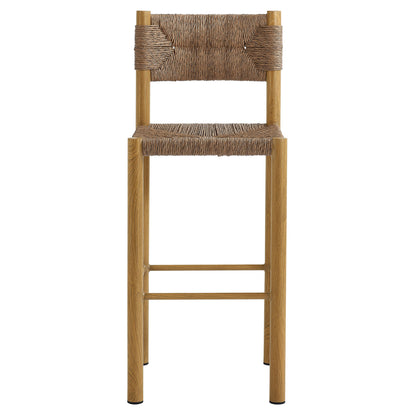 Parkland Outdoor Patio Rattan and Aluminum Bar Stools Set of 2 by Furniture For America