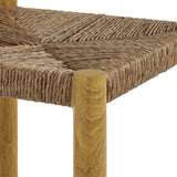 Loft Outdoor Patio Rattan and Aluminum Bar Stools Set of 2 in Natural