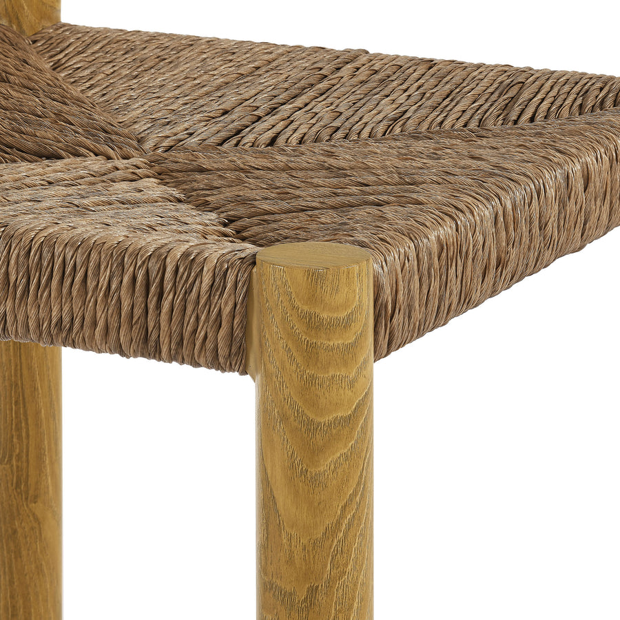Loft Outdoor Patio Rattan and Aluminum Bar Stools Set of 2 in Natural