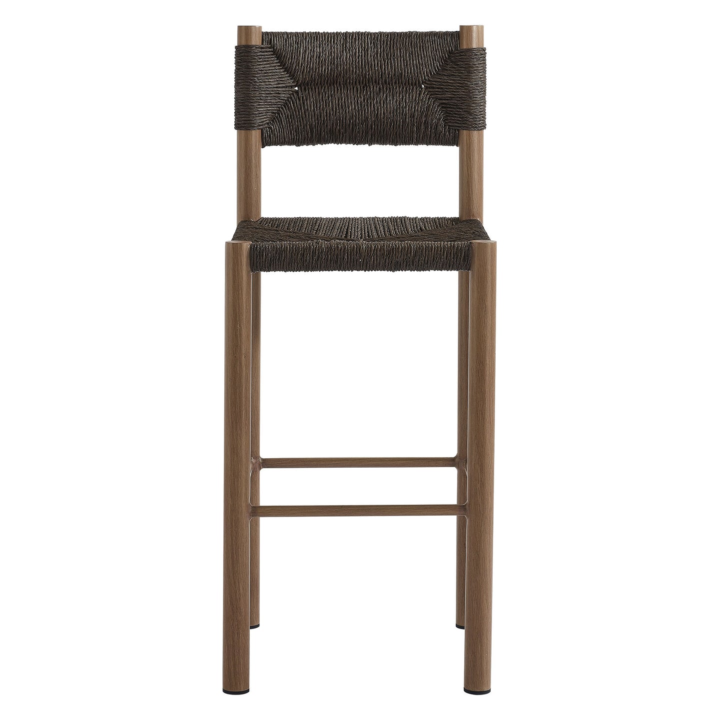 Parkland Outdoor Patio Rattan and Aluminum Bar Stools Set of 2 by Furniture For America